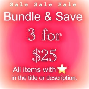 Special buy 3 items wit gold star in title for $25